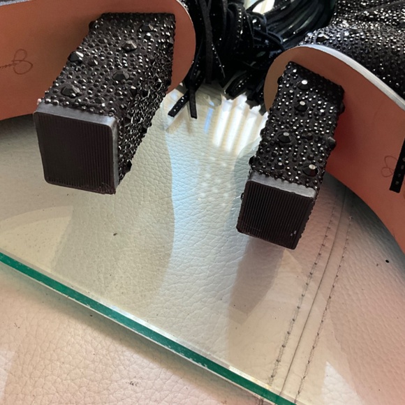 Jessica Simpson Asire Tall Crystal black fringe boot size 8 😍😍😍 current style - Picture 7 of 11